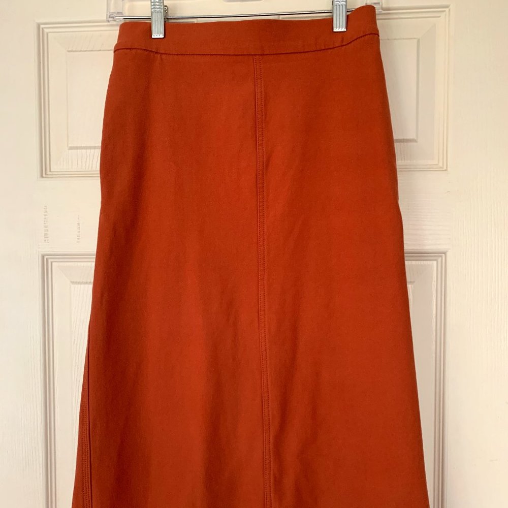 UNIQLO Cotton Flared Midi Skirt